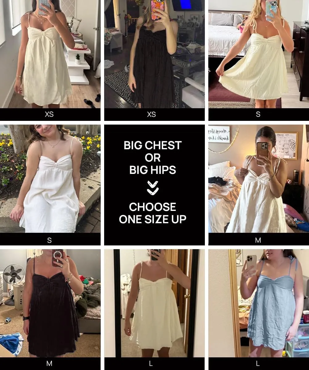 Narecte Casual Summer Dresses for Women 2025 Flowy Sun Dress Mini Slip Dress Cute Spaghetti Strap Dress