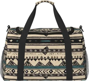 Native American Patterns Travel Duffel Bag Lightweight Waterproof Carry On Tote Bag Foldable Weekender Overnight Bags Sport Gym Bag For Women Men