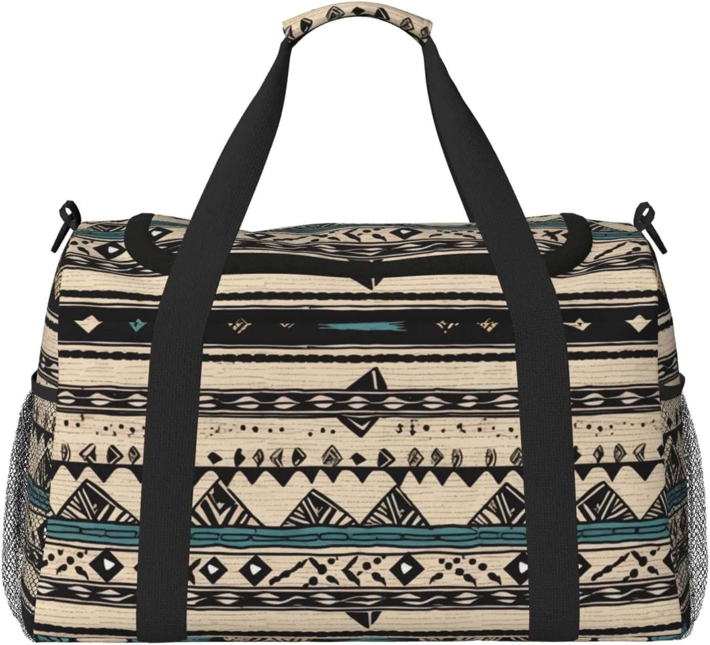 Native American Patterns Travel Duffel Bag Lightweight Waterproof Carry On Tote Bag Foldable Weekender Overnight Bags Sport Gym Bag For Women Men
