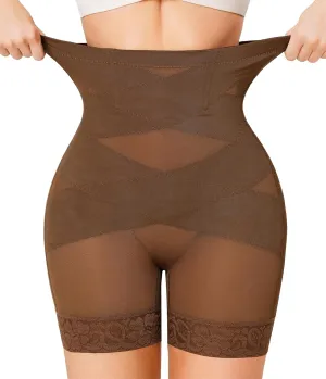 Nebility Shapewear Tummy Control Body Shaper High Waisted Butt Lifting Panties Shapewear Shorts Thigh Slimmer