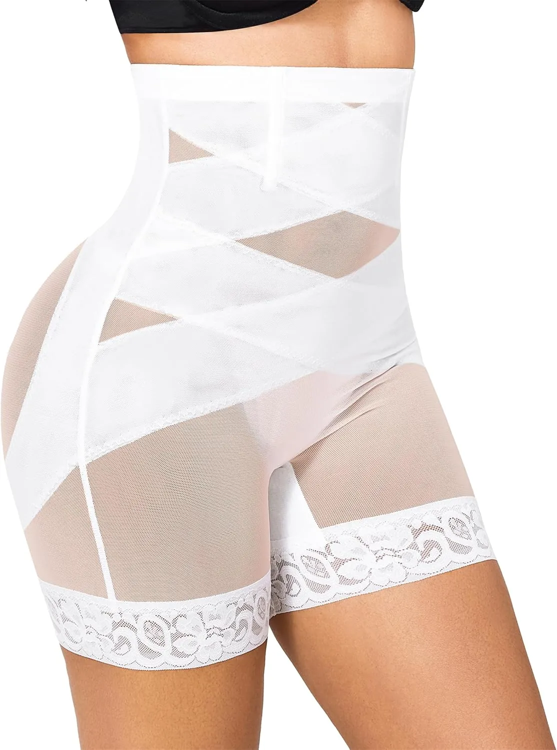 Nebility Shapewear Tummy Control Body Shaper High Waisted Butt Lifting Panties Shapewear Shorts Thigh Slimmer