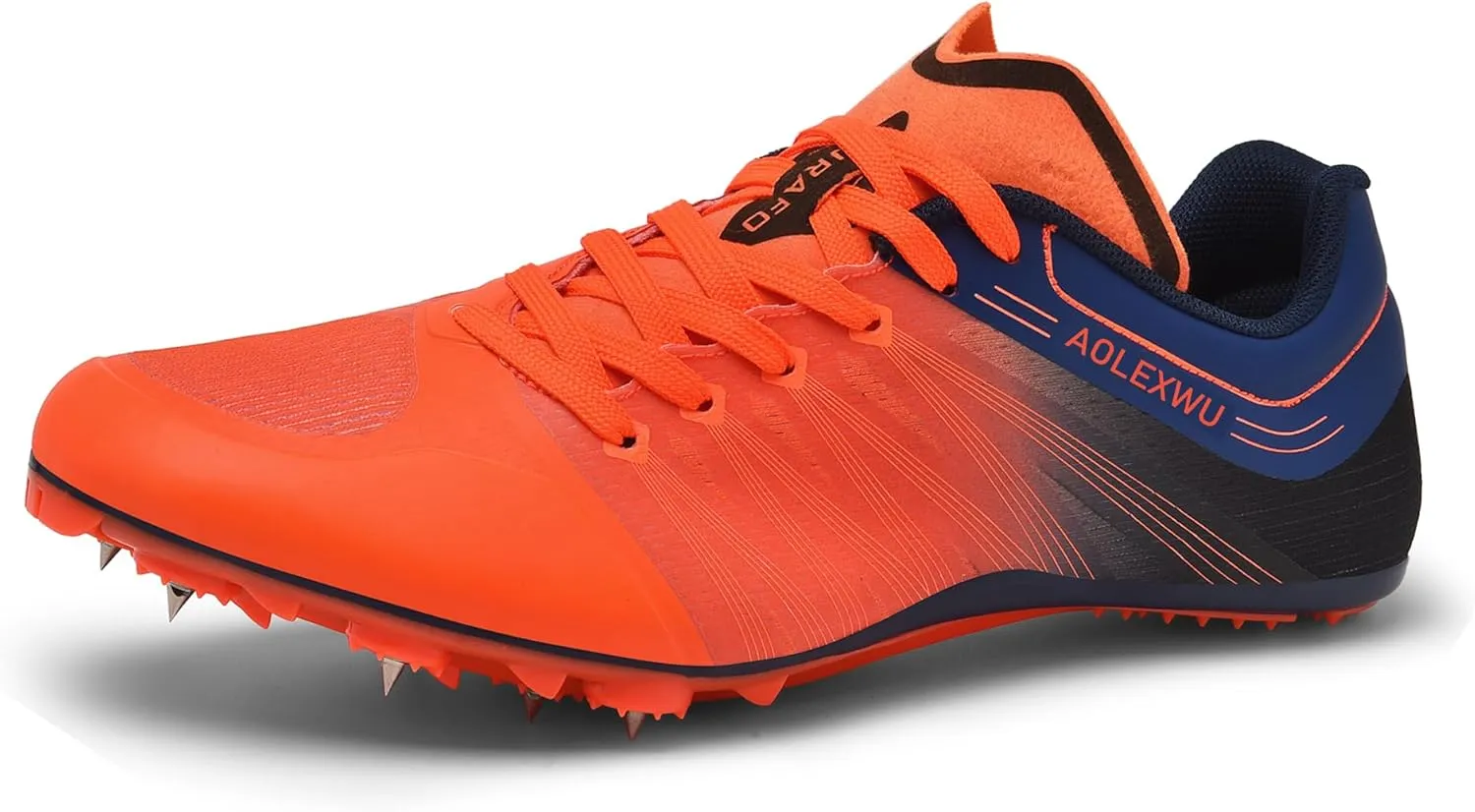 New Track and Field Shoes - Unisex, All Ages - Black - Mesh - Athletic - Minimal Cushioning - Lace-Up - Round Toe - Flat Heel - Sprint Running - Nail Spikes - US Size 12