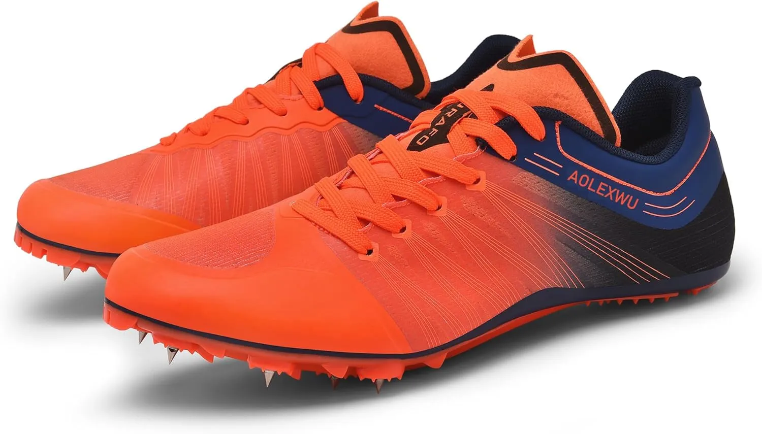New Track and Field Shoes - Unisex, All Ages - Black - Mesh - Athletic - Minimal Cushioning - Lace-Up - Round Toe - Flat Heel - Sprint Running - Nail Spikes - US Size 12