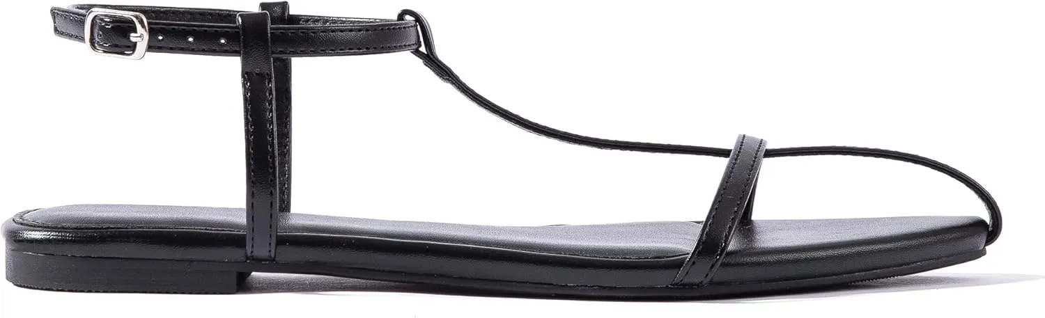 N.N.G Women Flat Sandals Dressy Srtappy Slingback Mules Cute Evening Vegan Leather Gladiator Designer Pretty Casual Pointed Open Toe