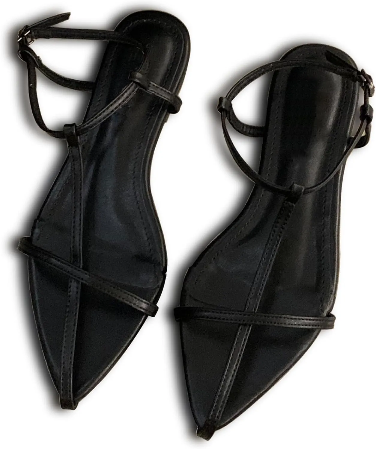 N.N.G Women Flat Sandals Dressy Srtappy Slingback Mules Cute Evening Vegan Leather Gladiator Designer Pretty Casual Pointed Open Toe
