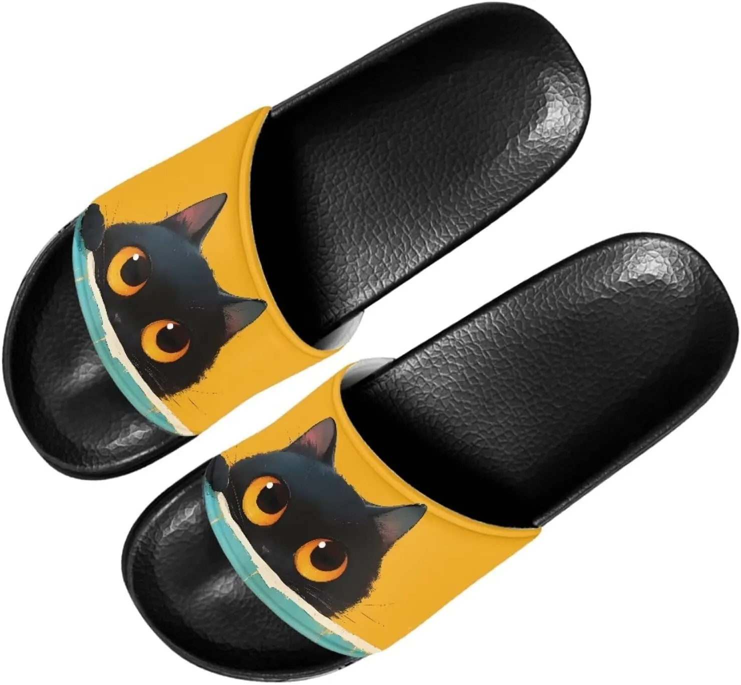 Non Slip Slide Sandals for Women Men, Open Toe House Comfy Flat Slides Slipper for Bathroom Beach