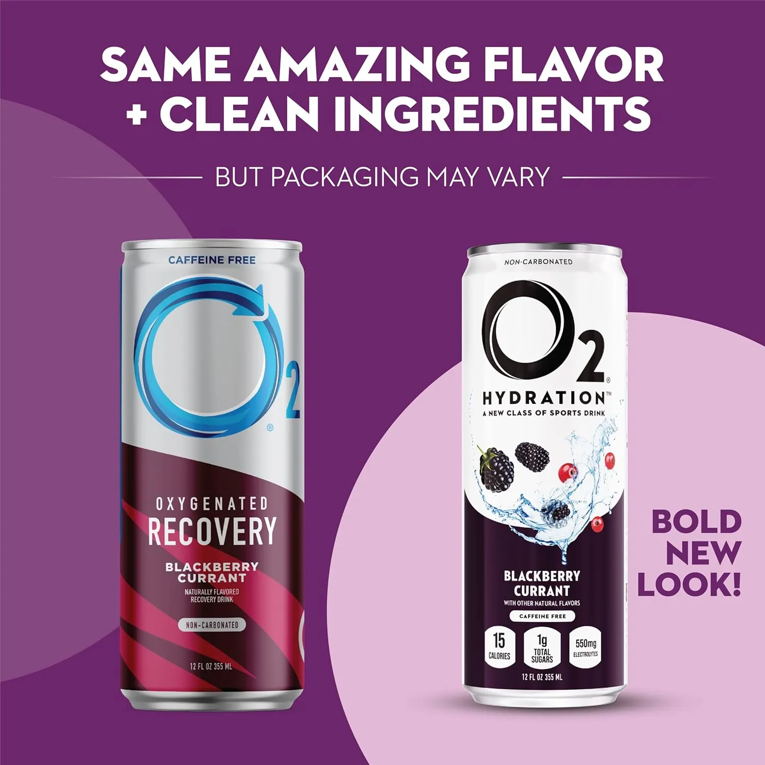 O2 Blackberry Currant Post Workout Recovery Drink - Powerful Electrolyte Drink for Daily Hydration