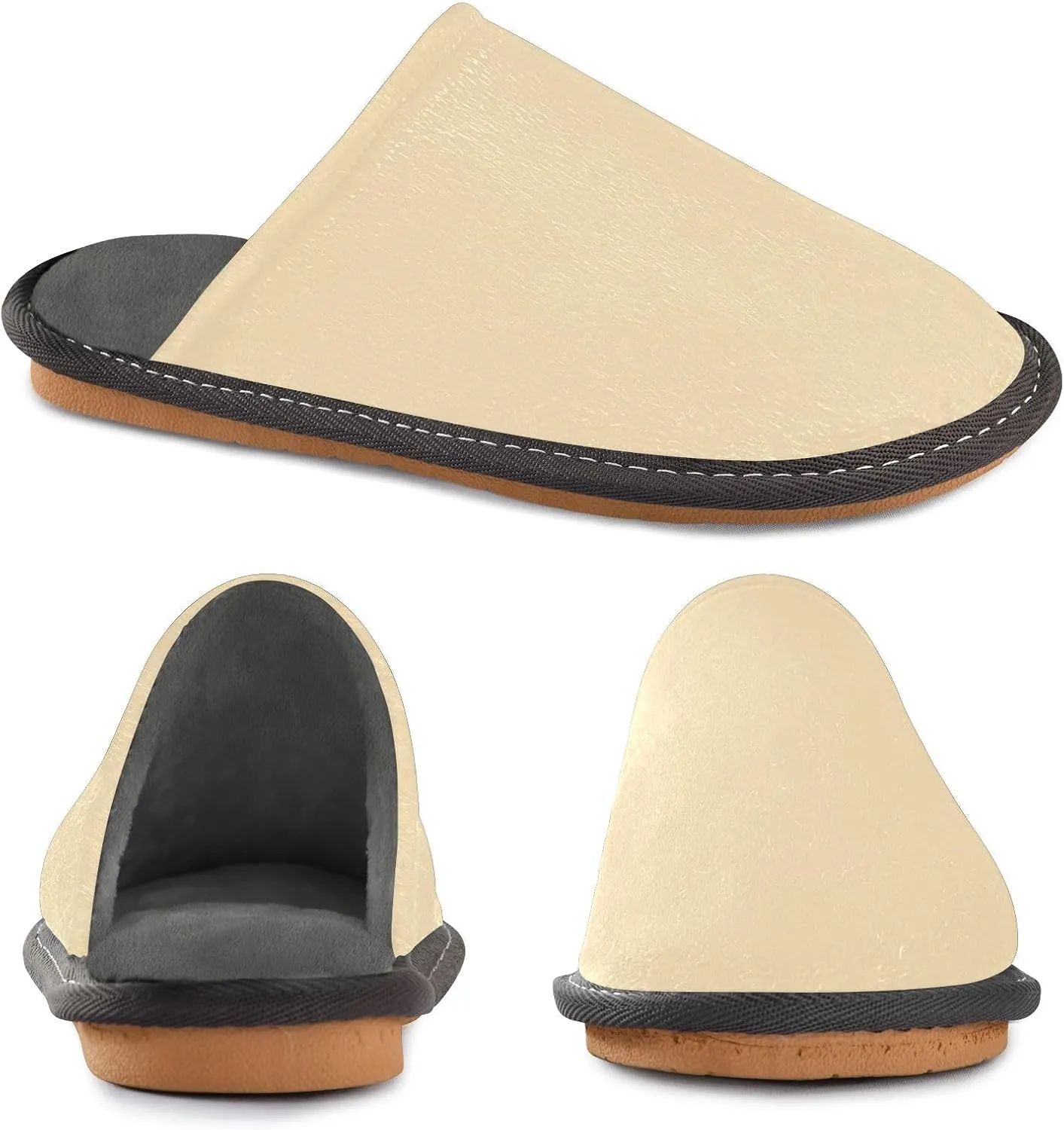 ODAWA Leopard Print Warm Shoe House Slippers for Grandma Mom, Fall House Slippers with Memory Foam Anti-Skid Sole