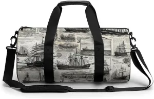 Old Newspaper Art Duffel Bag for Men Women Gym Bag Sports Small Overnight Bag for Travel Weekender, 17.7in/9in/9in, XB0606009