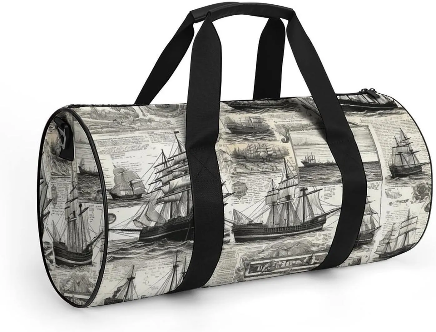 Old Newspaper Art Duffel Bag for Men Women Gym Bag Sports Small Overnight Bag for Travel Weekender, 17.7in/9in/9in, XB0606009