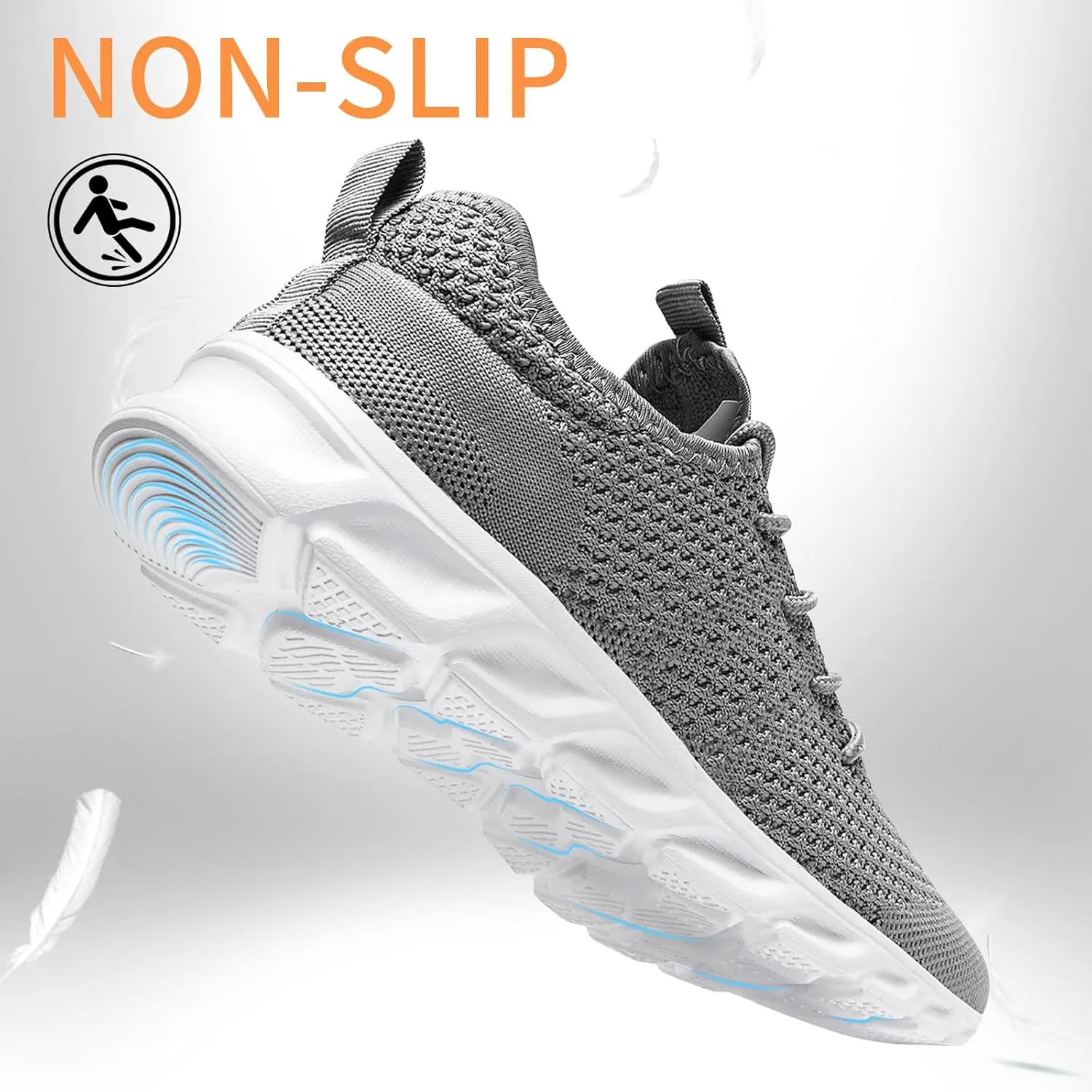 Oltyutc Tennis Gym Shoes for Women Lightweight Running Sneakers Slip On Walking Shoes for Outdoor Workout Travel