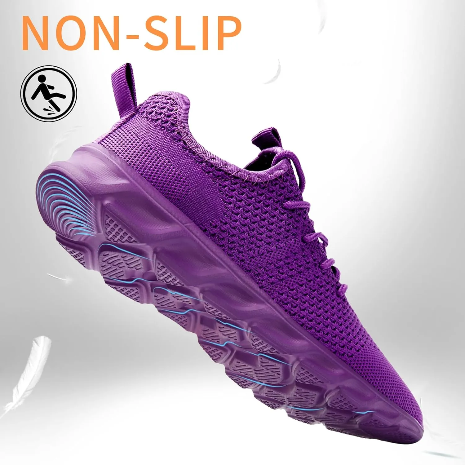 Oltyutc Tennis Gym Shoes for Women Lightweight Running Sneakers Slip On Walking Shoes for Outdoor Workout Travel