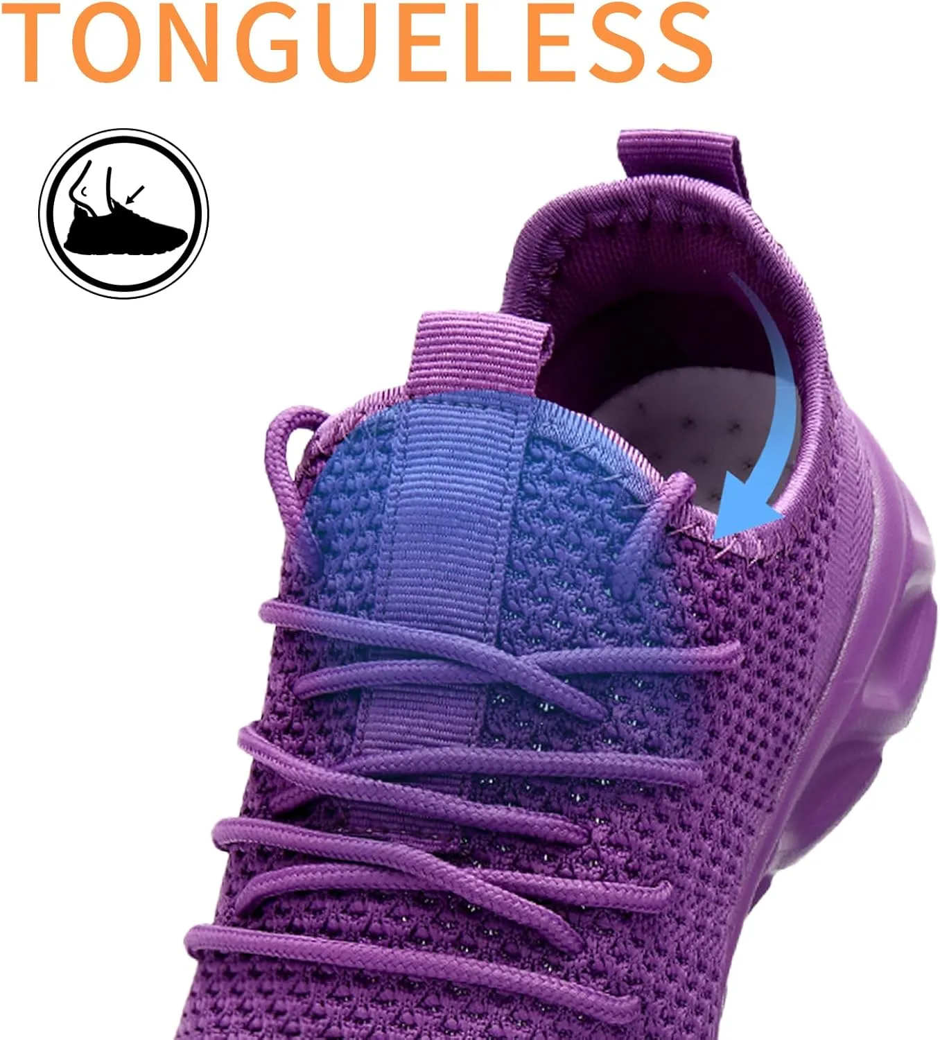 Oltyutc Tennis Gym Shoes for Women Lightweight Running Sneakers Slip On Walking Shoes for Outdoor Workout Travel