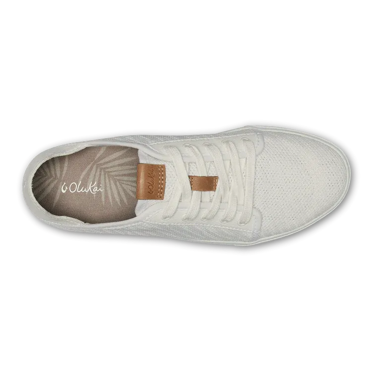 OluKai Women’s Pehuea Li Lightweight Sneakers- White|White