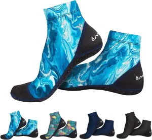 OMGear Aqua 2 Pack Unisex Nylon Spandex Neoprene Modern Style Water Socks for Beach Volleyball, Sand Soccer