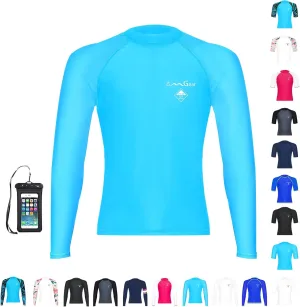 OMGear Rash Guard for Men Women Spandex Multi-Colors Long/Short Sleeve Swimsuit UPF 50  BJJ MMA Compression Shirt Surf Suit