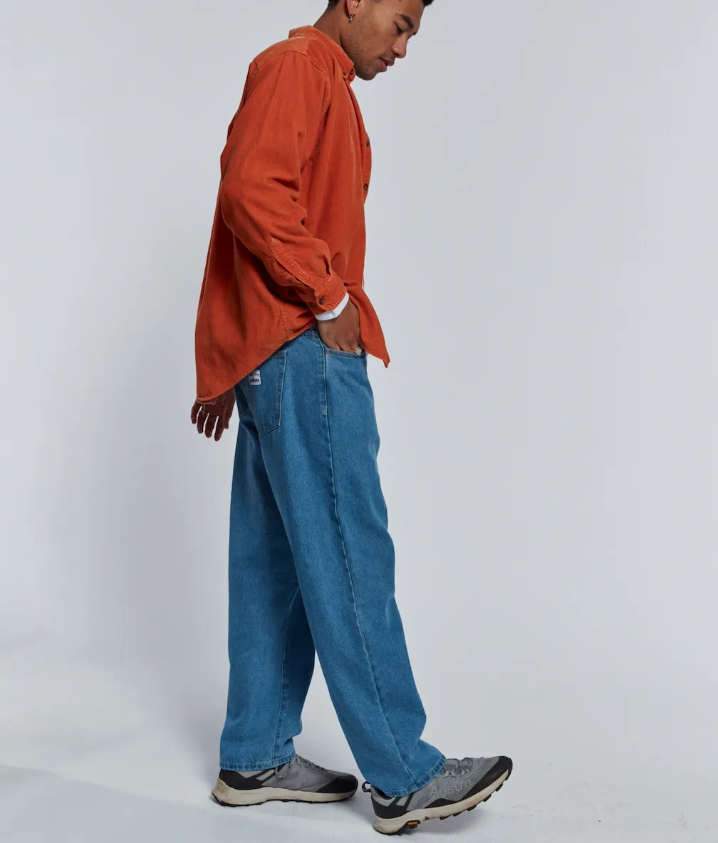 Orange Corduroy Button Up