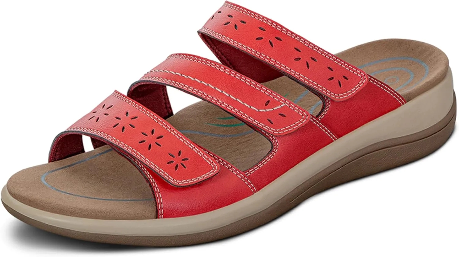 Orthofeet Women's Orthopedic Stretchable Slide Sahara Sandals