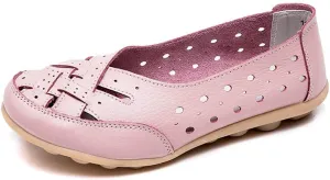 Orthopedic Loafers in Breathable Leather,Owlkay New Casual Women Shoes,Women's Comfortable Loafer Casual Leather Fashion Flats Breathable Shoes