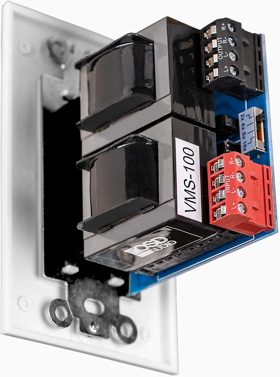 OSD 300W in Wall Volume Control Impedance Matching for Home Speakers, Slider White VMS300