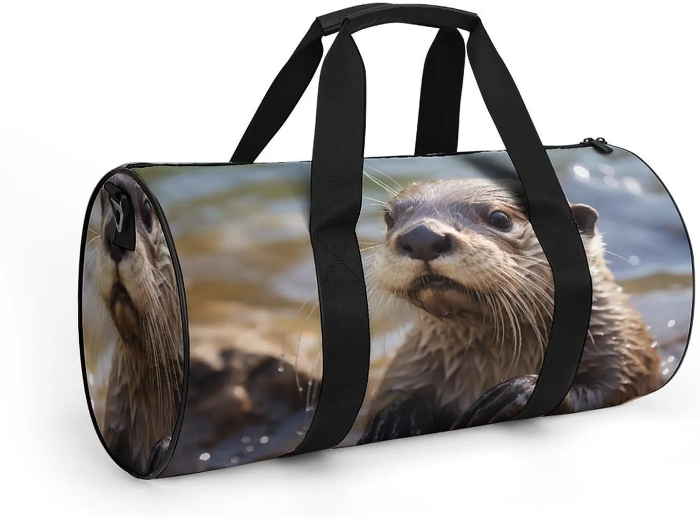 Otter Playing In The Water Duffel Bag for Men Women Gym Bag Sports Small Overnight Bag for Travel Weekender