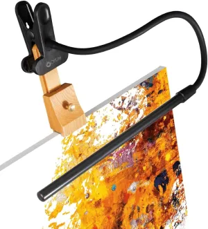 OttLite Clip-On LED Easel Lamp with ClearSun LED Technology - Sturdy Clip Light with On/Off Switch Cord - Adjustable & Flexible Neck for Precise Lighting, Piano, Computer Desks, Shelves & Tables