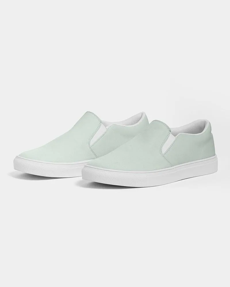 Pale Green Slip-On Canvas Sneakers | Men's | Bright Pale Green | C10M0Y10K0