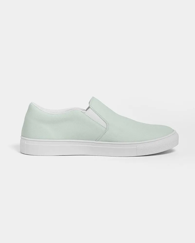 Pale Green Slip-On Canvas Sneakers | Men's | Bright Pale Green | C10M0Y10K0