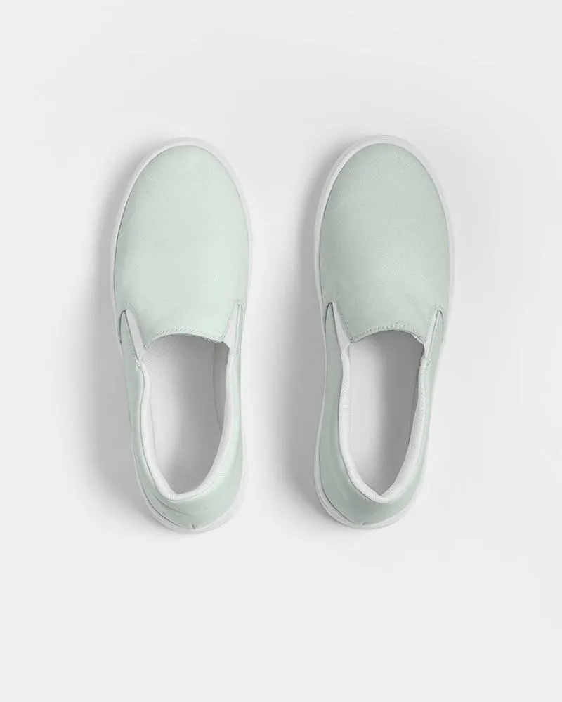 Pale Green Slip-On Canvas Sneakers | Men's | Bright Pale Green | C10M0Y10K0
