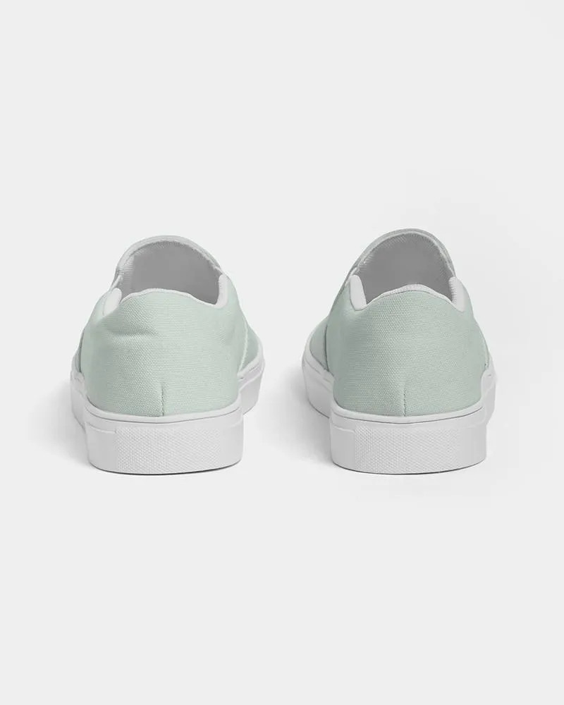 Pale Green Slip-On Canvas Sneakers | Men's | Bright Pale Green | C10M0Y10K0