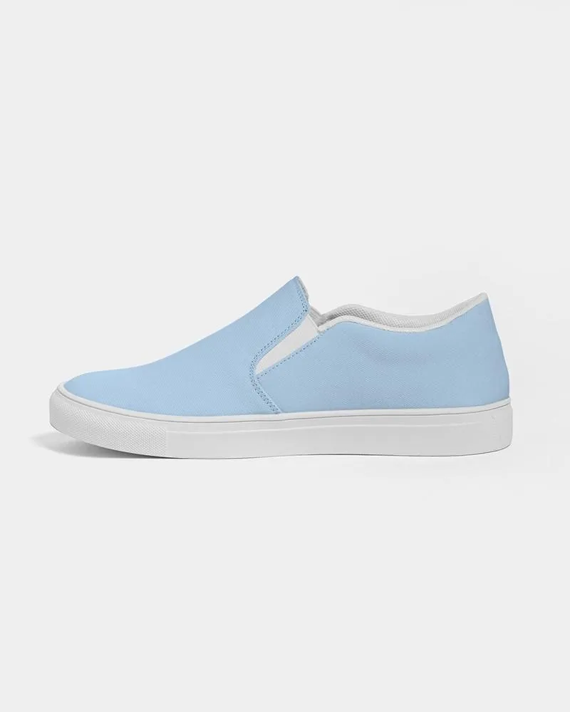 Pale Pastel Cyan Slip-On Canvas Sneakers | Women's | Bright Pale Pastel Cyan | C30M8Y0K0