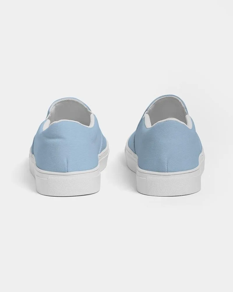 Pale Pastel Cyan Slip-On Canvas Sneakers | Women's | Bright Pale Pastel Cyan | C30M8Y0K0