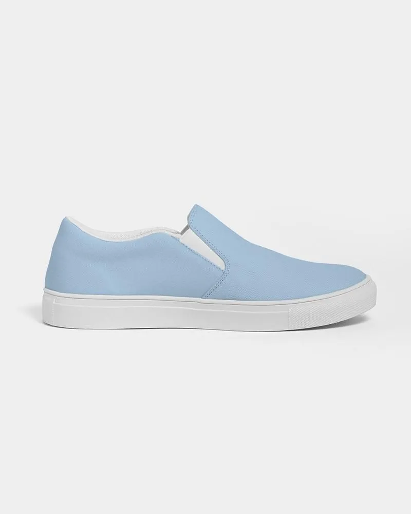Pale Pastel Cyan Slip-On Canvas Sneakers | Women's | Bright Pale Pastel Cyan | C30M8Y0K0
