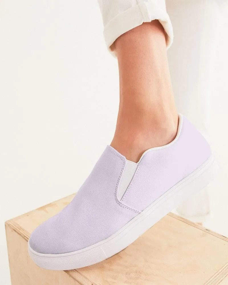 Pale Purple Slip-On Canvas Sneakers | Women's | Bright Pale Purple | C5M10Y0K0