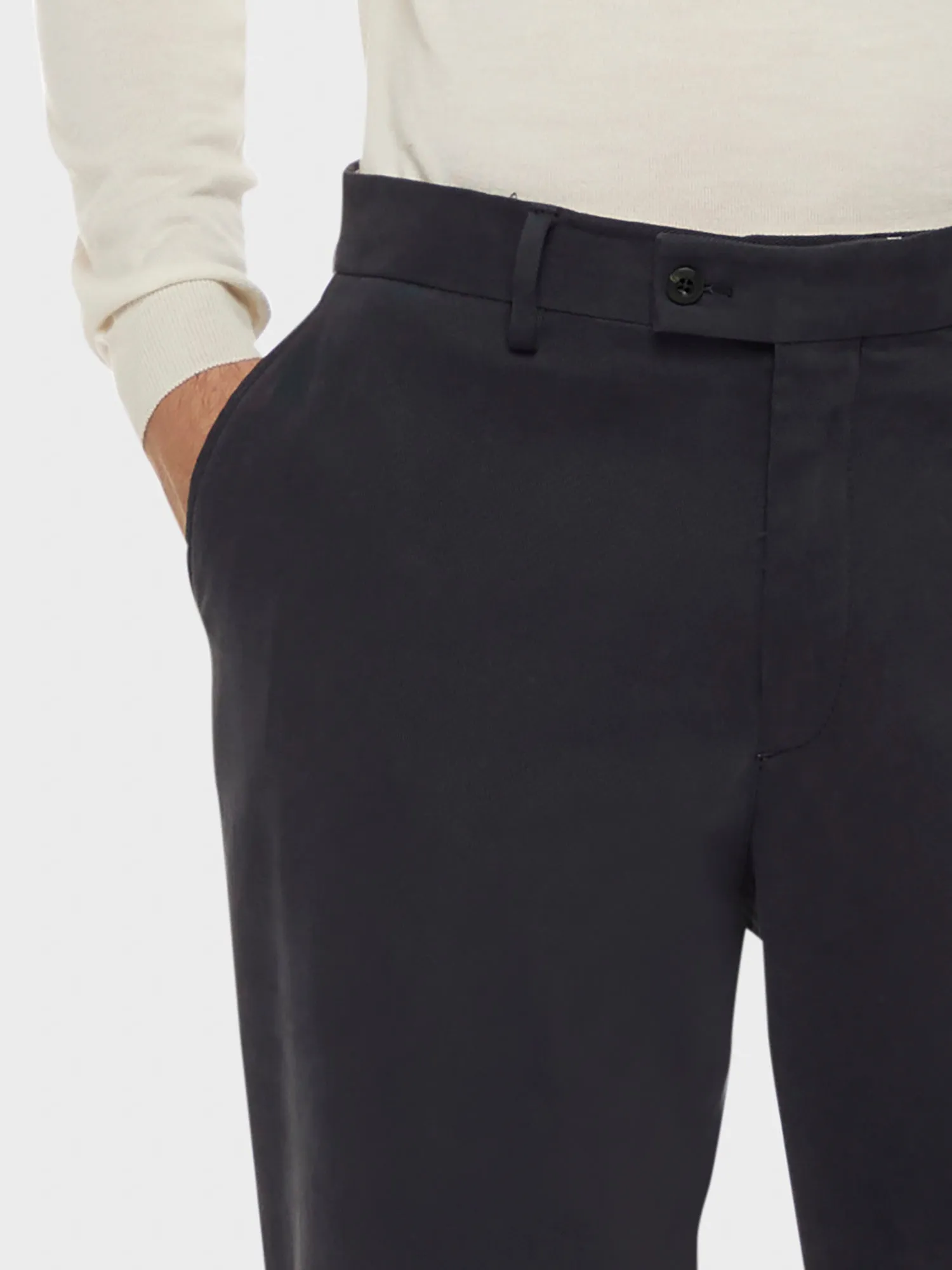Pantalone in cotone stretch blu