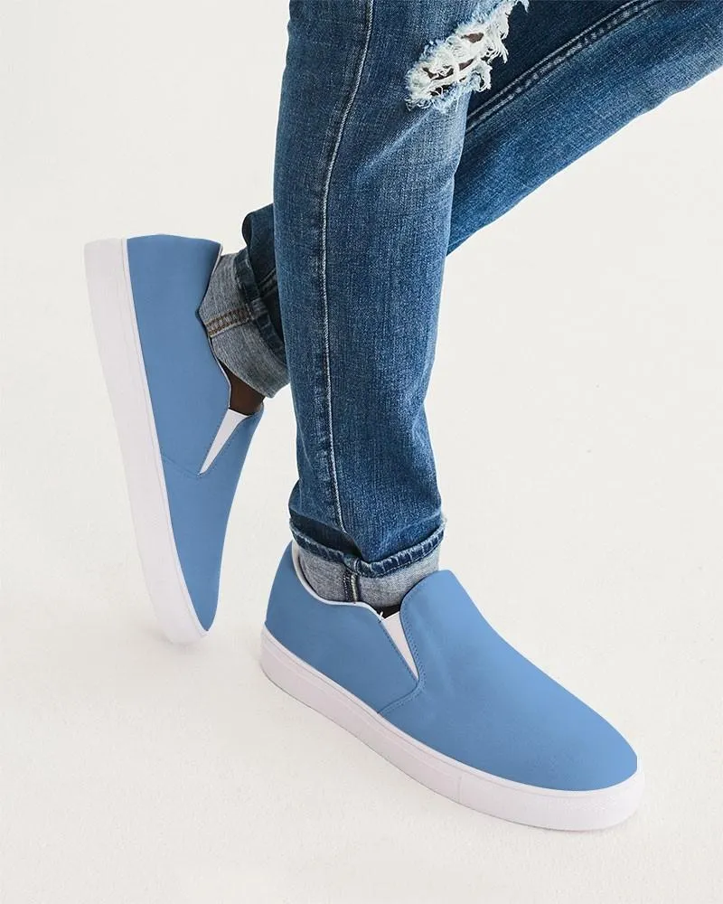 Pastel Blue Slip-On Canvas Sneakers | Men's | Bright Pastel Blue | C60M30Y0K0