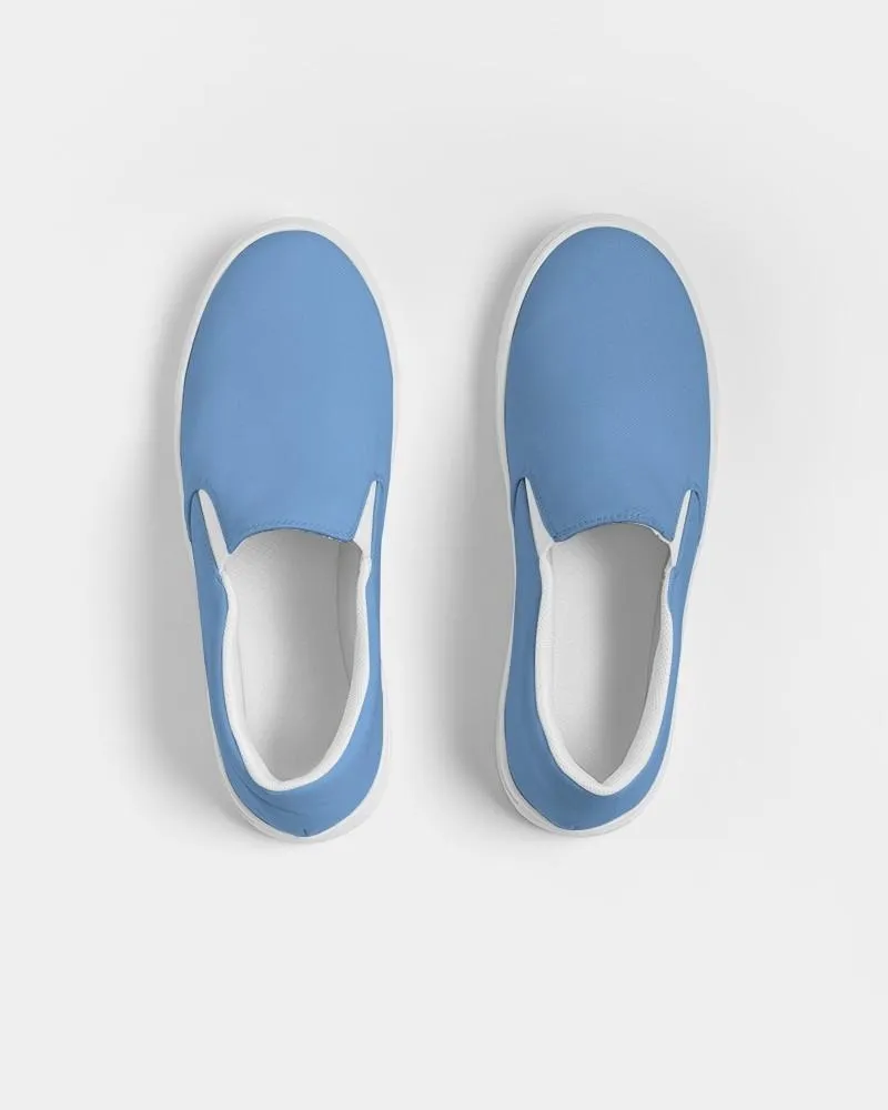 Pastel Blue Slip-On Canvas Sneakers | Men's | Bright Pastel Blue | C60M30Y0K0