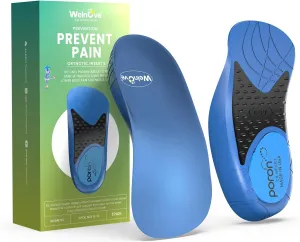 Plantar Fasciitis Heel Insert for Women - Welnove Heel Cup for Heel Pain Relief Heel Cushion Inserts with Flexible Arch Support for Flat Feel Heel Spur Relief,Women 6-10 Men 5-8