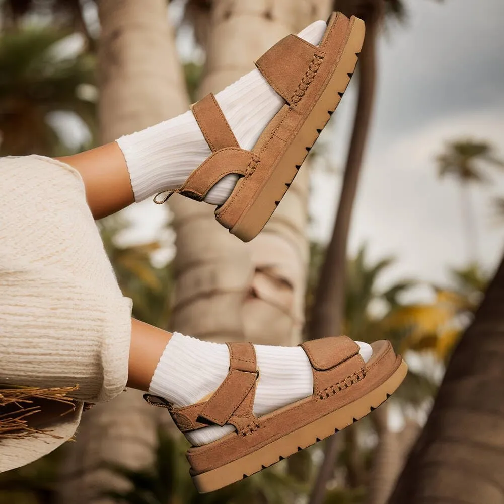 Platform Sandals Women Summer Comfortable Non-Slip Adjustable Double Strap Sandals