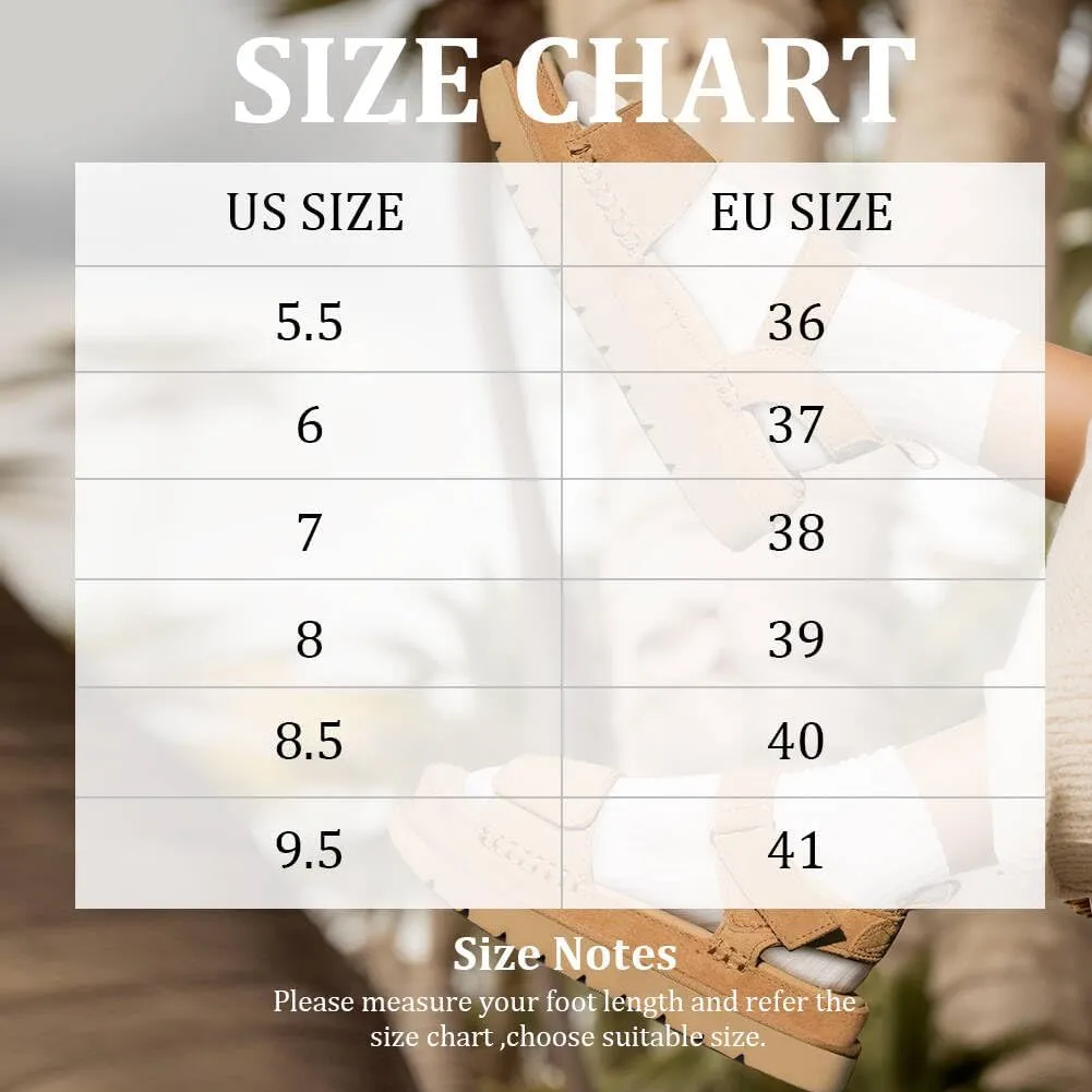 Platform Sandals Women Summer Comfortable Non-Slip Adjustable Double Strap Sandals