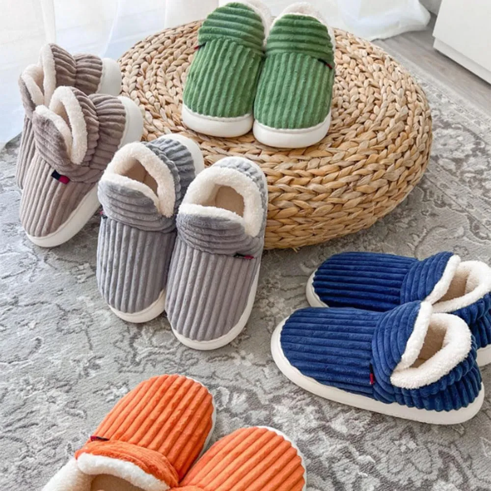 Pluffi Slipper Booties Men, Warm Fluffy Slippers for women House, Thick Sole Anti-Skid Cozy & Stylish Cloud Slides
