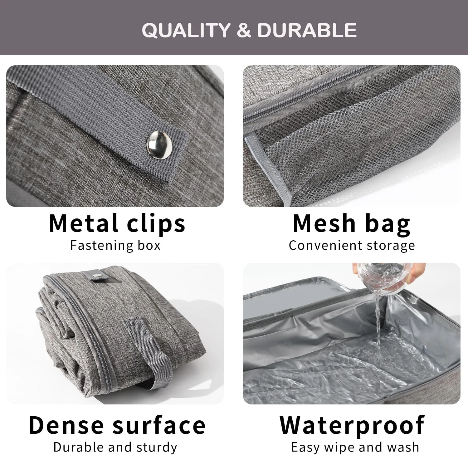 Portable Litter Box with Lid, Waterproof, Collapsible Cat Litter Box with Zipped Lid and Handle, Great for Travel Hotel Stays and Road Trip, Large