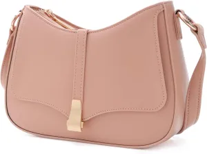 Prettyzys Crescent Shoulder Bag for Women, Vintage Retro Vegan Leather Clutch Tote Handbags Crossbody Bags Handbag for Women