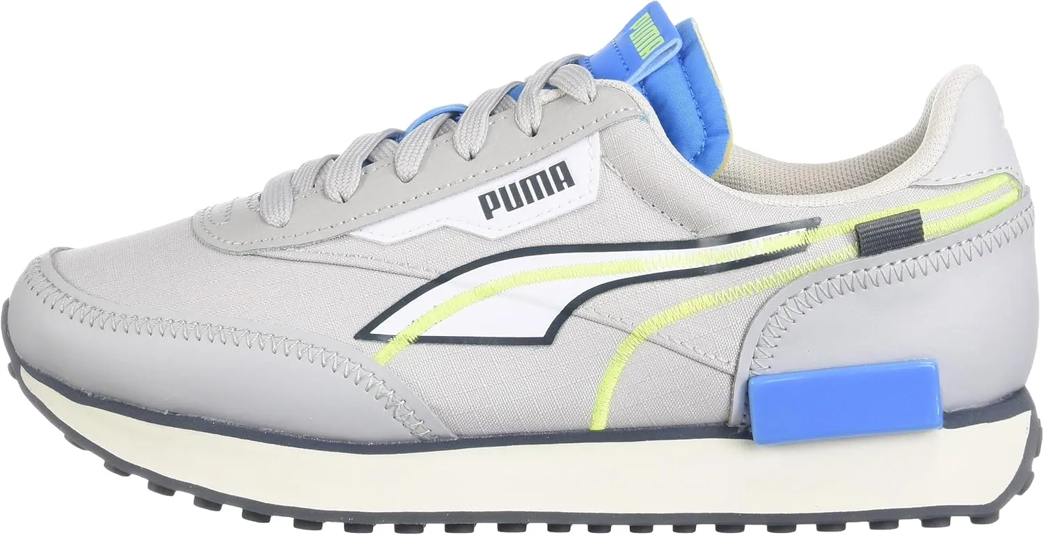 PUMA Unisex-Child Shoes unisexchild Future Rider Sneaker, Whitepuma Silverglowing Pink, 7 Big Kid US
