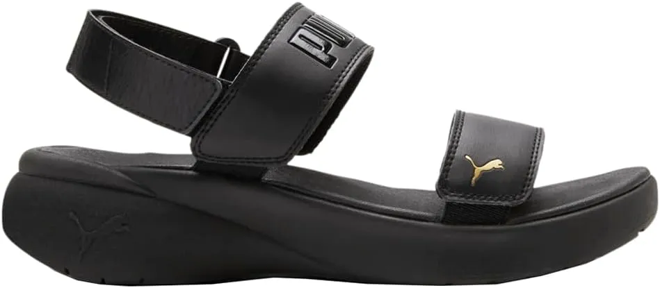 PUMA Womens Lily Sling Back Casual Sandals Casual Low Heel 1-2" - Black