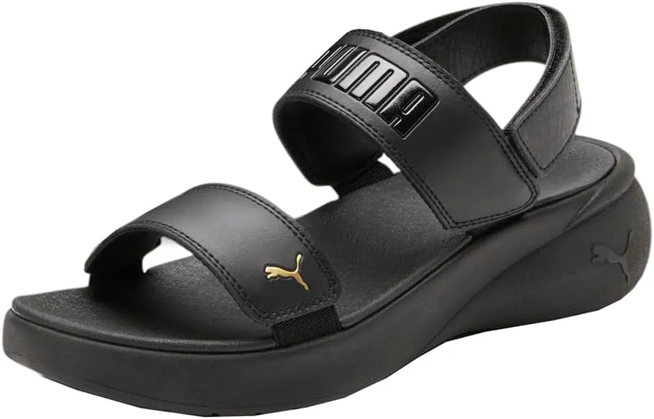 PUMA Womens Lily Sling Back Casual Sandals Casual Low Heel 1-2" - Black