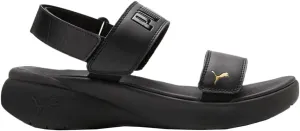 PUMA Womens Lily Sling Back Casual Sandals Casual Low Heel 1-2" - Black