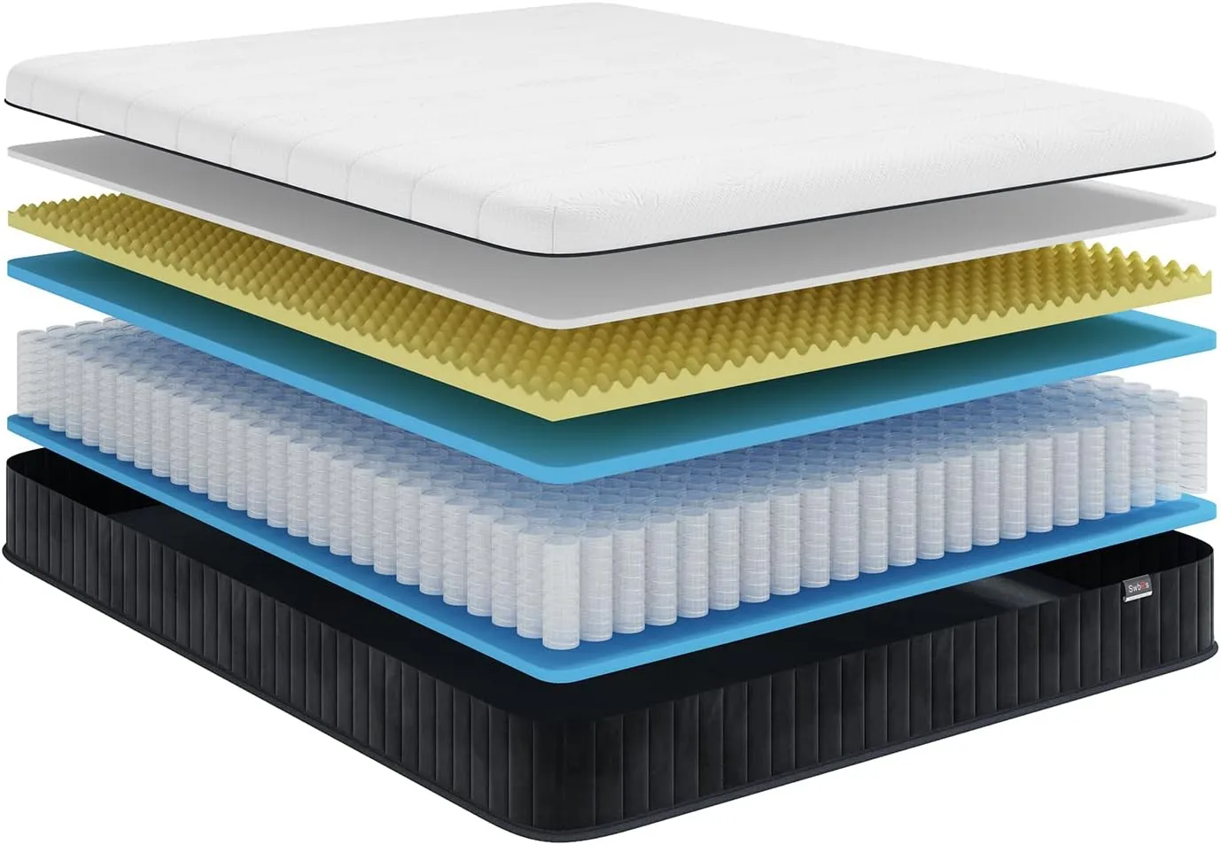 Queen Mattress 12 Inch, Hybrid Mattress Queen Size, Bed Matress in a Box, Pressure Relief & Fiberglass Free