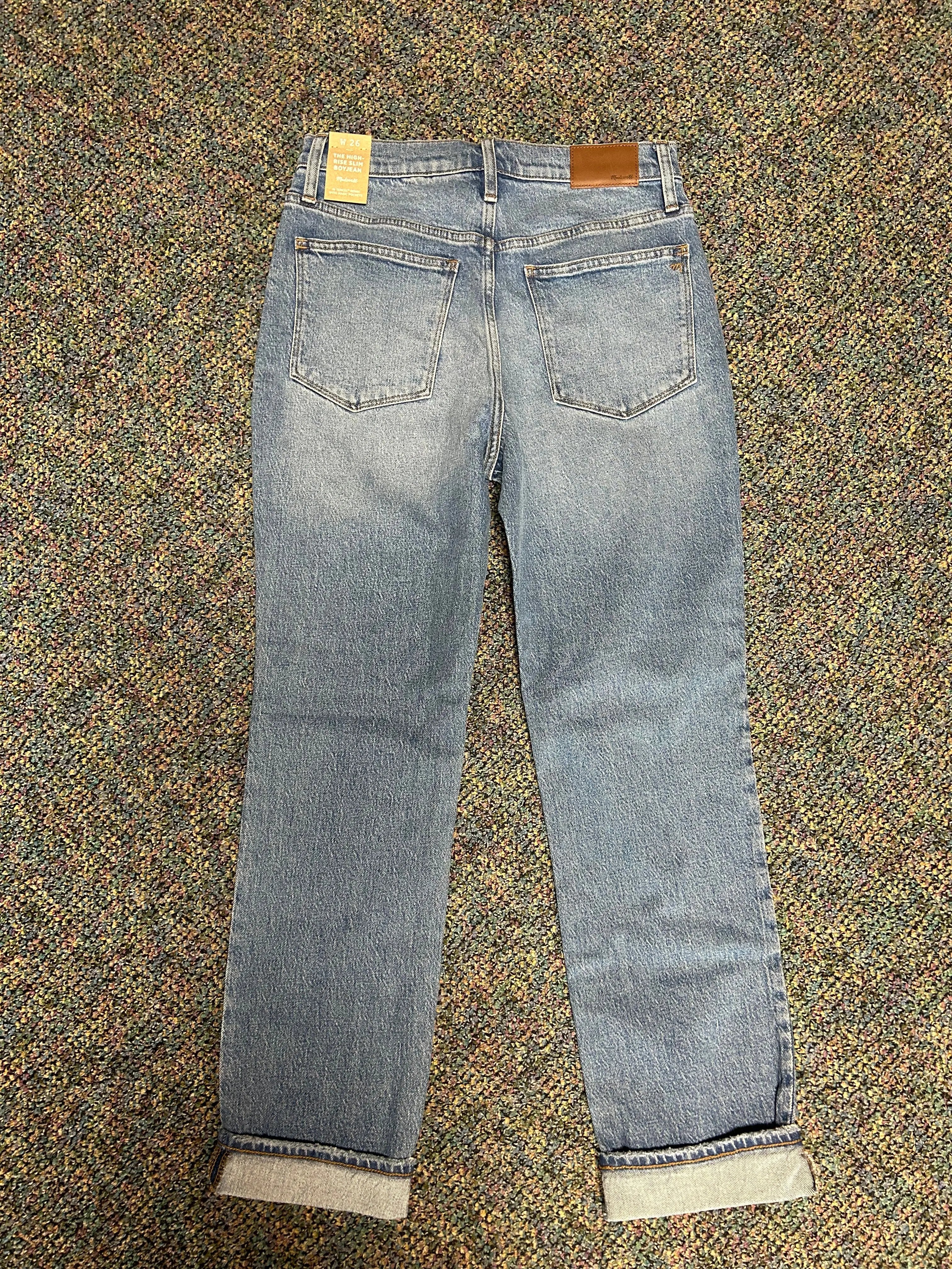 "The High-Rise Slim Boyjean" by Madwell