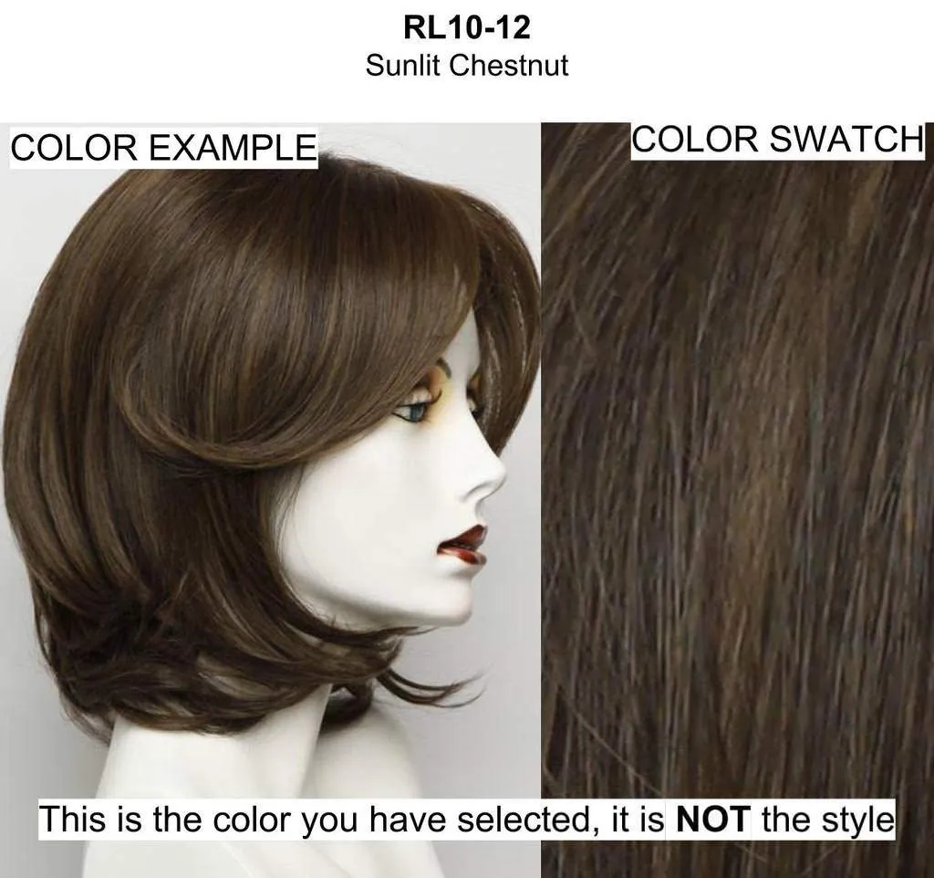 Raquel Welch & Maxwigs Simmer Elite Wig Color RL10/12 SUNLIT CHESTNUT - Wigs 11.5 inch Sheer Indulgence Light Long Heat Synthetic Lace Front Monofilament Top Hand-Tied base Bundle Hairloss Booklet